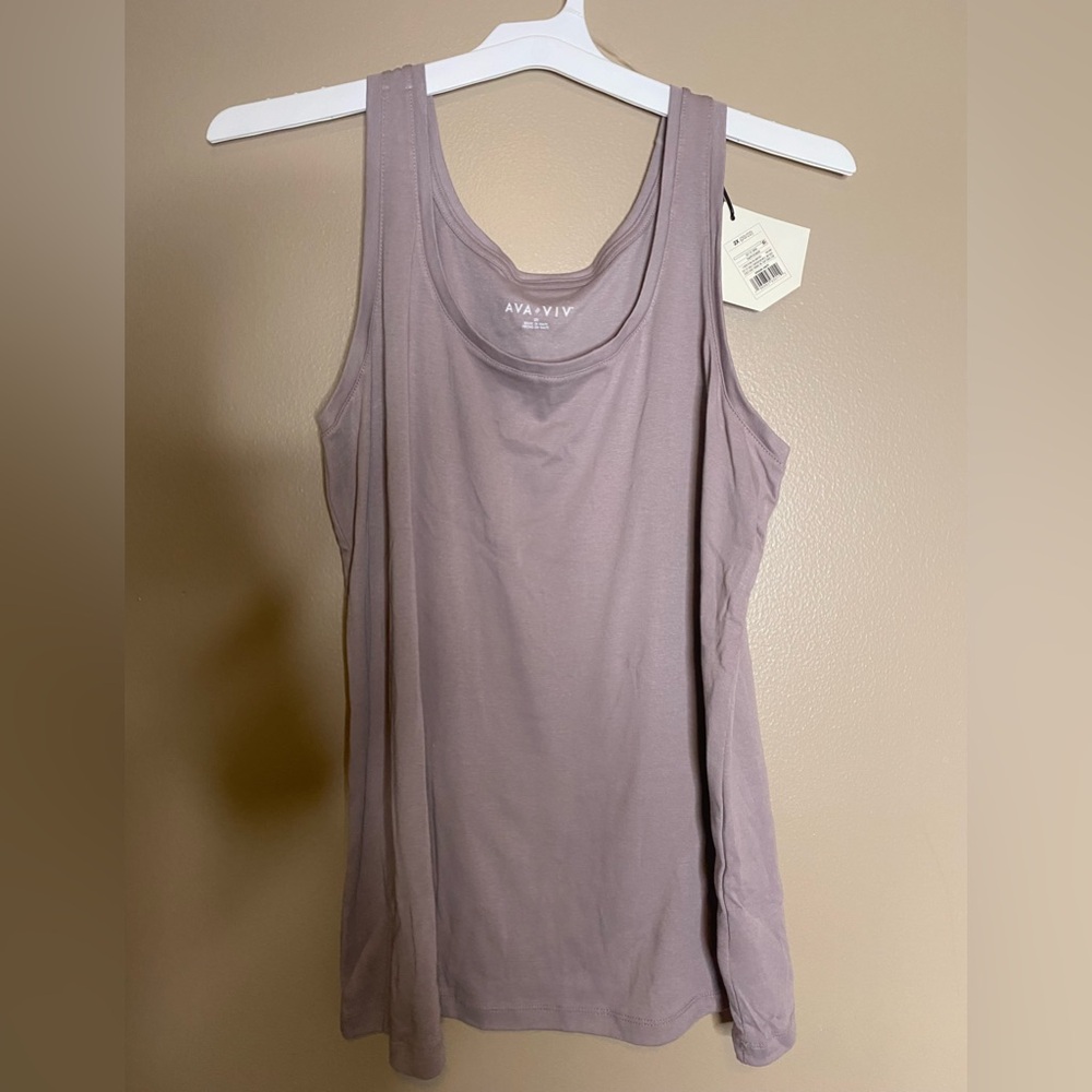 Ava‎ & Viv Taupe Sleeveless Top